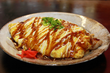 ホルうどんオムレツ